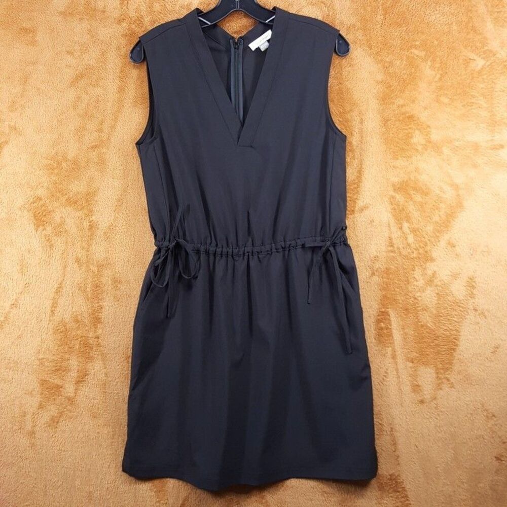 CALVIN KLEIN Dress Womens Size 10 Black Fit Flare Sleeveless Lightweight Cinched